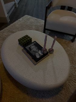 Faux stone coffee table