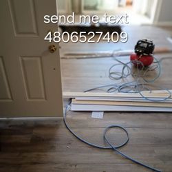 Laminate flooring and baseboard