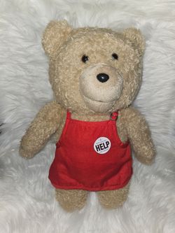 Ted in Apron 16-Inch Talking Plush Teddy Bear with Moving Mouth "R-rated"