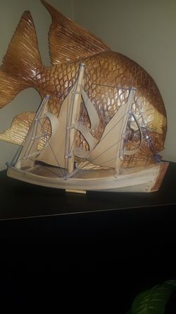 Bamboo Ship hand made