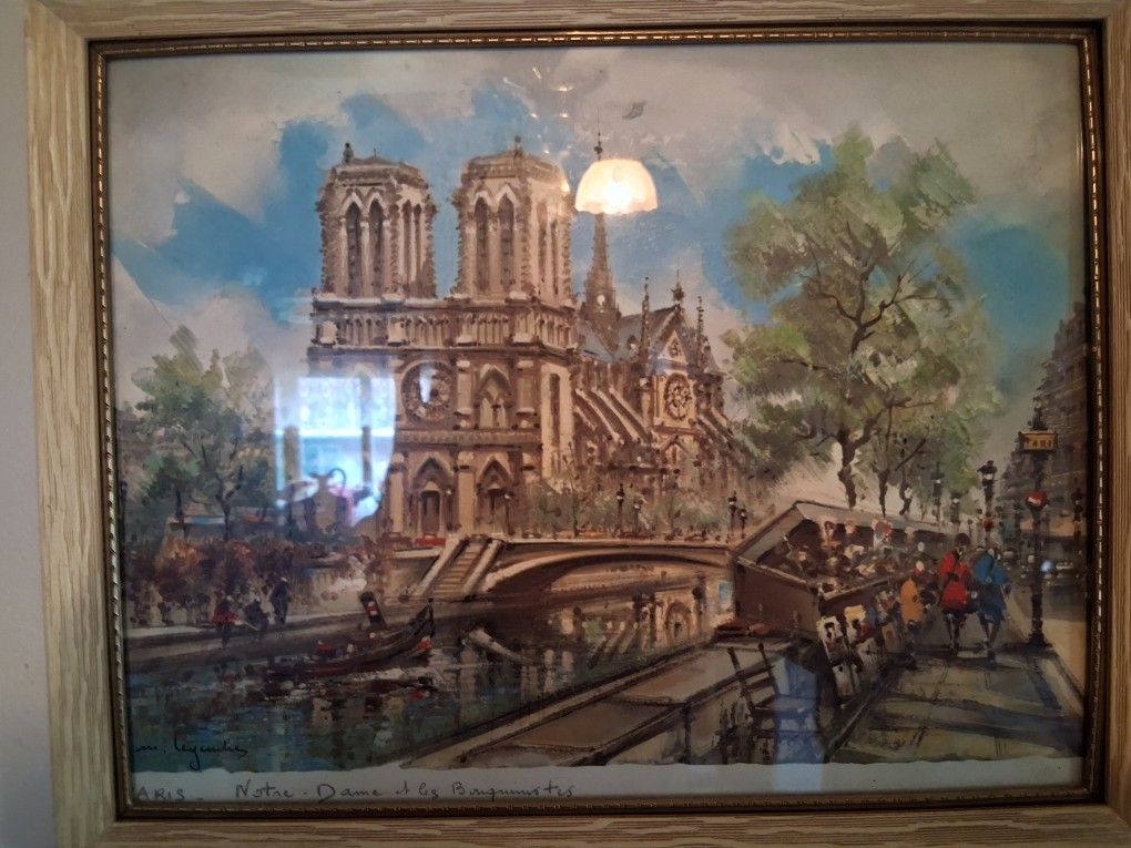 Vintage Prints Paris Framed