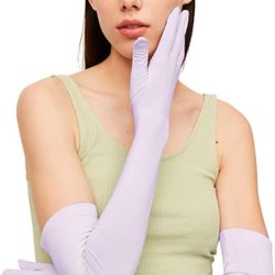 Brandnew XL Size Women Sun Protection UV Arm Sleeves Cooling Touchscreen UPF50+ Gloves for Cycling Driving SLM3M145