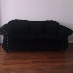 Black sofas
