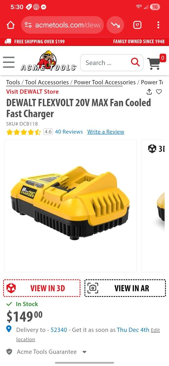 Dewalt Fast Charger