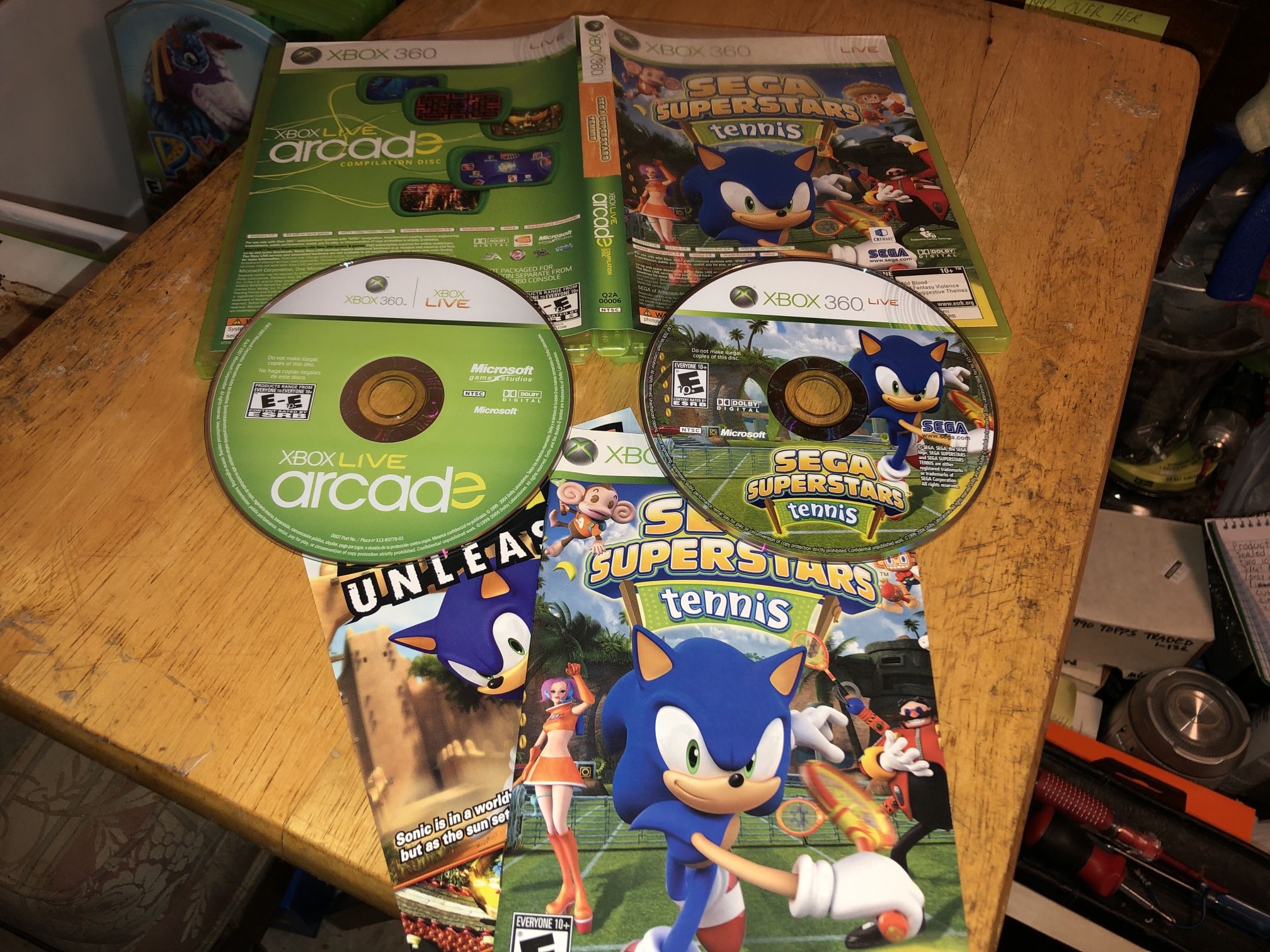 Xbox 360 Game Sega Superstars Tennis 🎾 / Xbox 360 Live Arcade Compilation Disc Games 