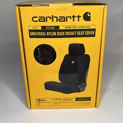 Carhartt Universal Nylon Duck Bucket Seat & Headrest Cover RS1399 Black New
