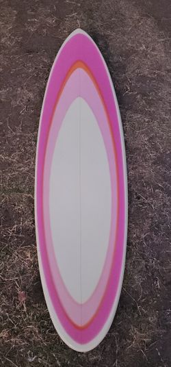 Pink Surfboard Shape Wall Art