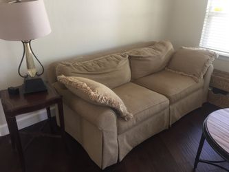 Name brand sofa. Updating home. Need it gone. Little wear in living room. $100.