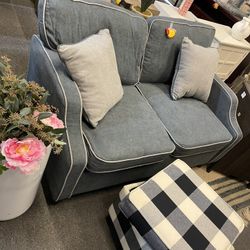 New Loveseat Dark Grey Assembled 
