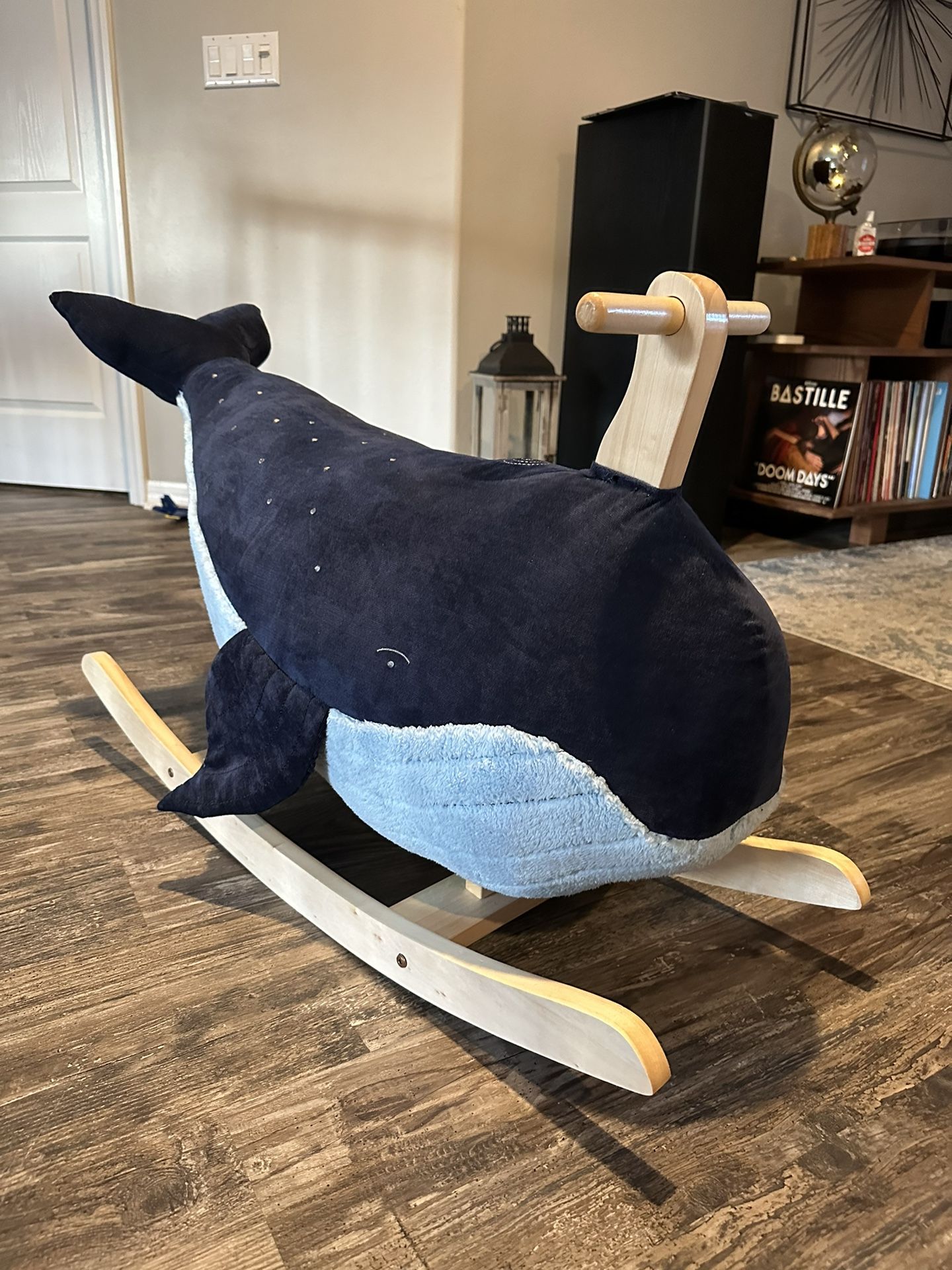 Crate & Barrel whale rocking toy