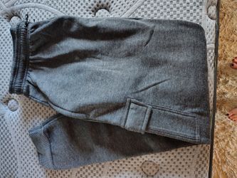 Grey Jogger Sweatpants with Zipper Pocket