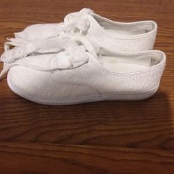 Women's City Sneaks Canvas Eyelet Shoes with Lace Size 5