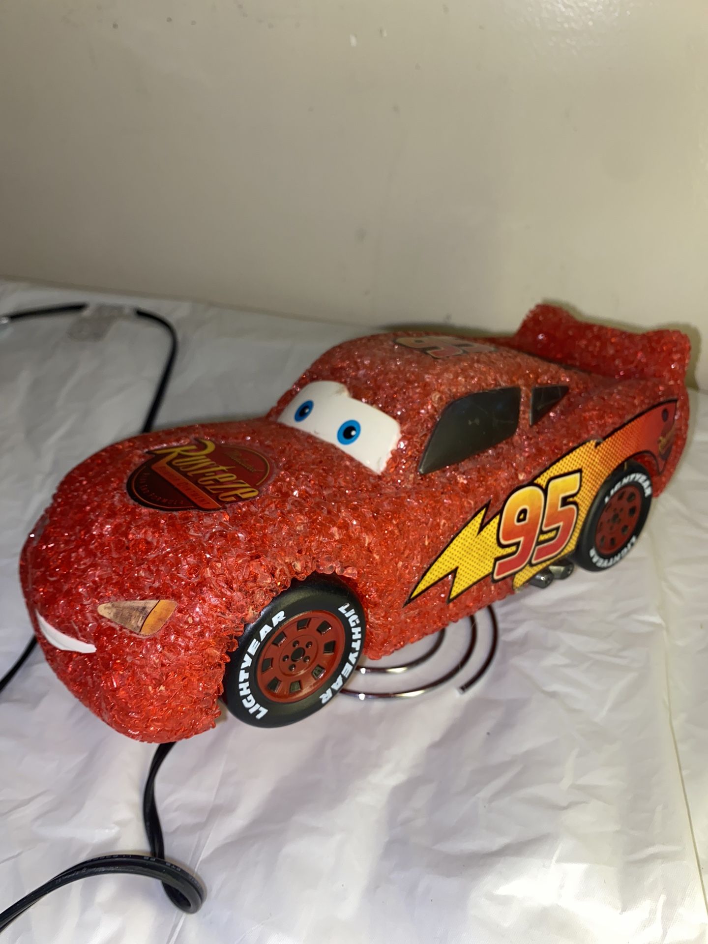 USED RUST-EZE Lightning McQueen Lamp Night Light #95 Pixar CARS Decor