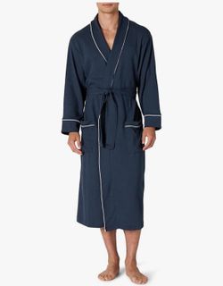 Men's Lightweight Cotton Waffle Bathrobe