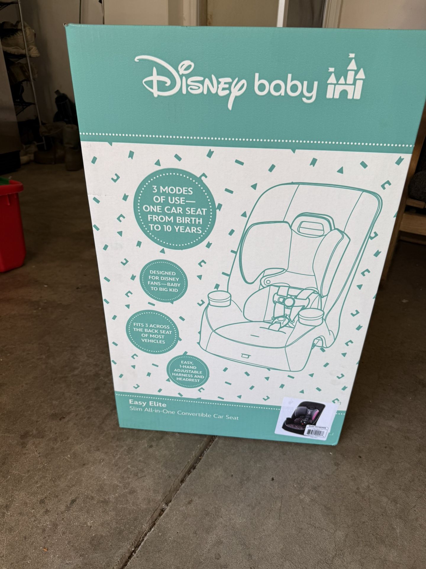 Disney Baby Easy Elite Slim All-In-One Convertible Car Seat