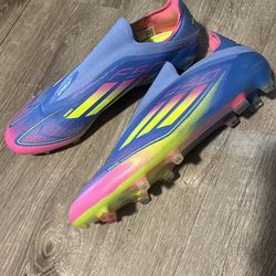 Adidas f50 laceless blue pink size 12 men elite