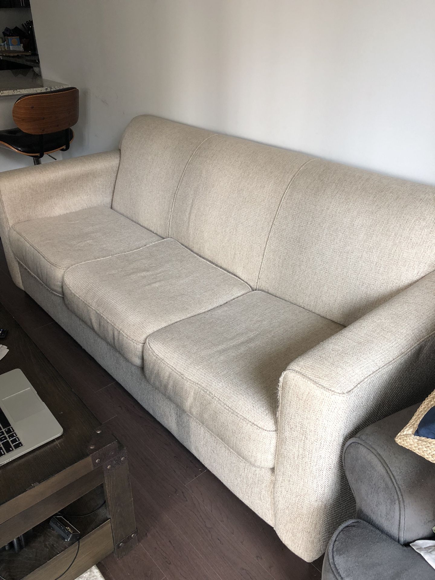 82” Roy’s Furniture Beige Couch - Great Condition
