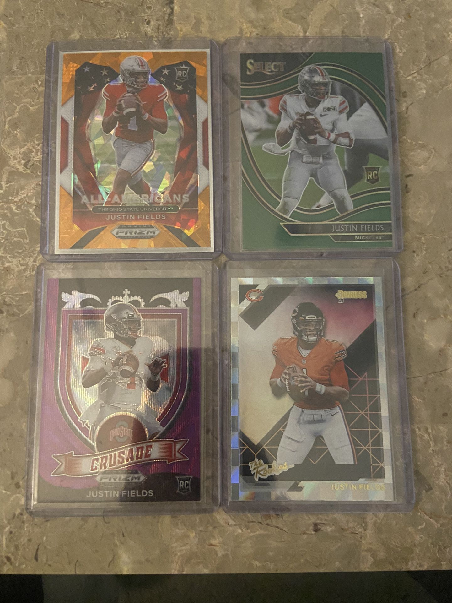 Lot Of 4 Justin Fields Rookie Cards