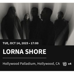 Lorna Shore 4 Tickets House Left Table Balcony