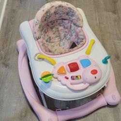 Foldable Baby 5-in-1 Activity Walker / Rocker / Bouncer / Push Walker – Pink (6–18 mo)