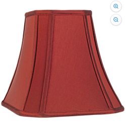 Springcrest Crimson Red Cut-Corner Medium Lamp Shades(set Of 2)