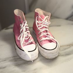 Pink Converse All Star Platforms
