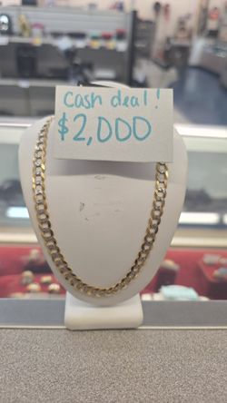10k two-tone diamond cut cuban
