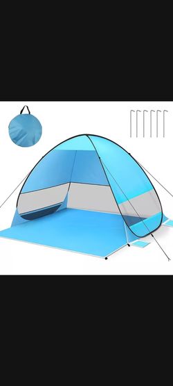 Pop-Up Beach Tent with Carry Bag and Accessories