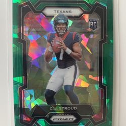 C.J. Stroud Green Cracked Ice 2023 Prizm