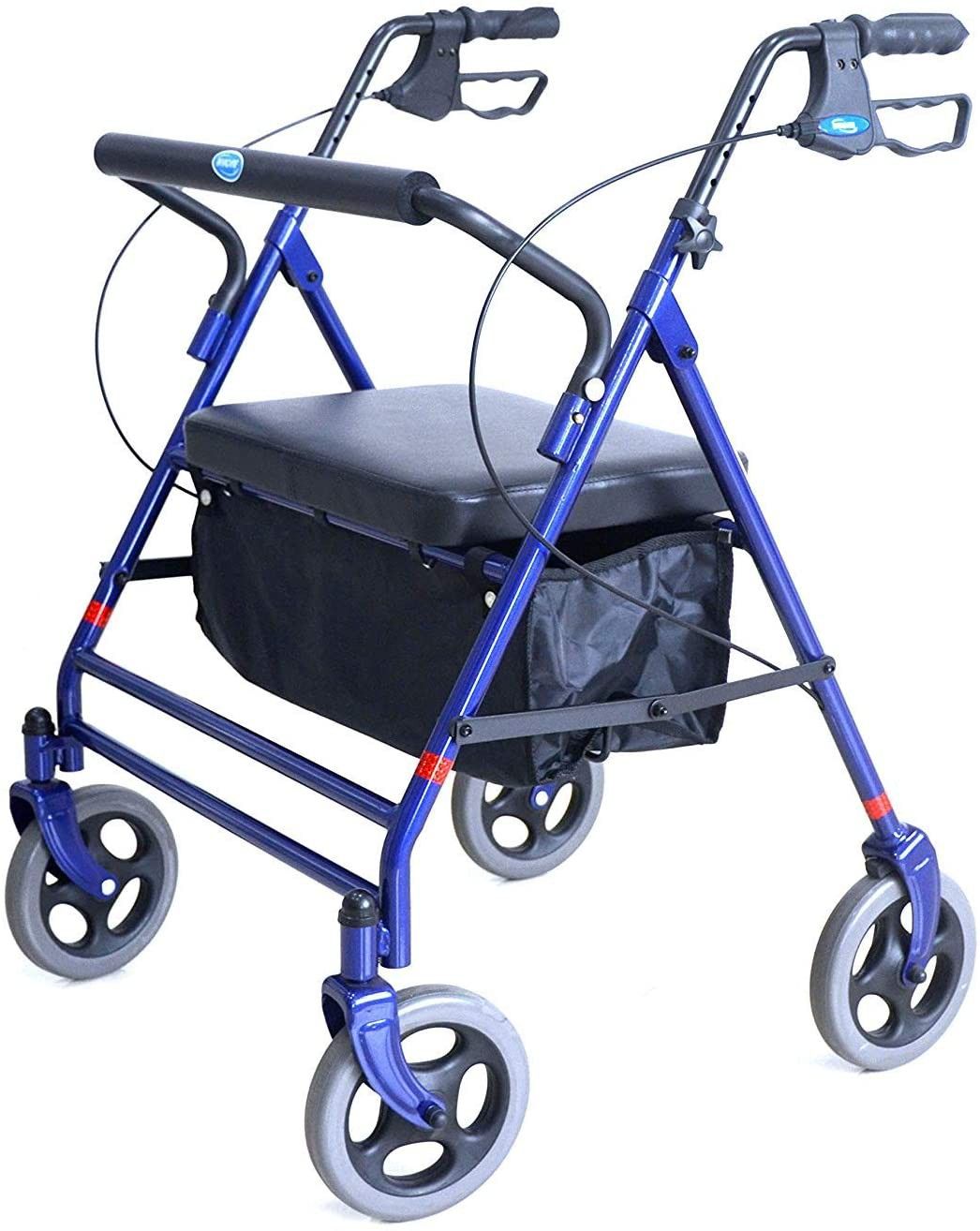 Invacare Bariatric Rollator, with Flip-up Padded Seat, 500 lb. Weight Capacity,