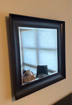 Mirror with Wood Beveled Frame
