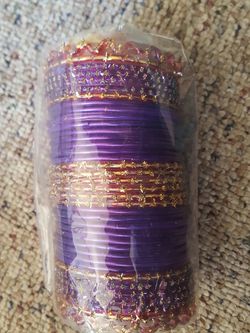 Purple and Gold Bangles