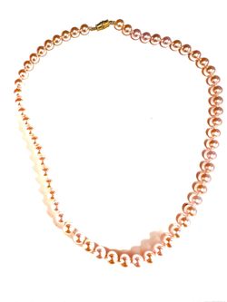 Handmade Pale Pink Pearl Necklace