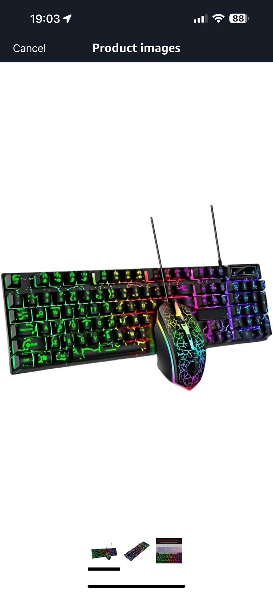Gaming Keyboard and Mouse Combo