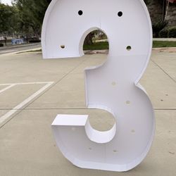 3 Marquee - 4ft tall 