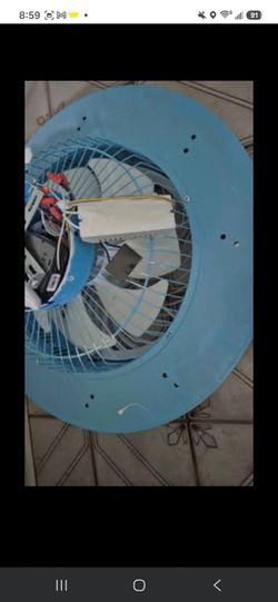 Blue low profile fan/light