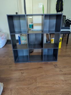 3x3 Dark brown cube shelf