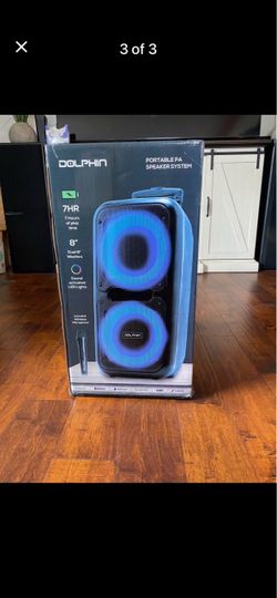 Portable speaker with LED lights