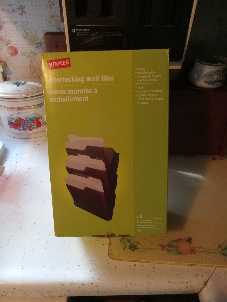 New  3  Pack Of Interlocking Wall Files Grey