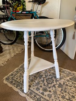 Solid Wood Round Accent Table