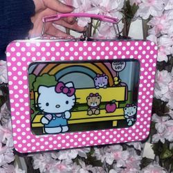 Cute Pink Polka Dot Hello Kitty LunchBox
