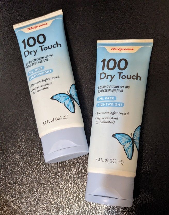 New! Walgreens Dry Touch 100 Sunscreen