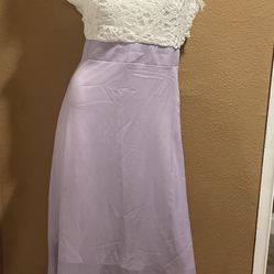 Purple And White Party Dress  Size M