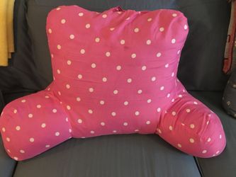 Girls pink backrest pillow