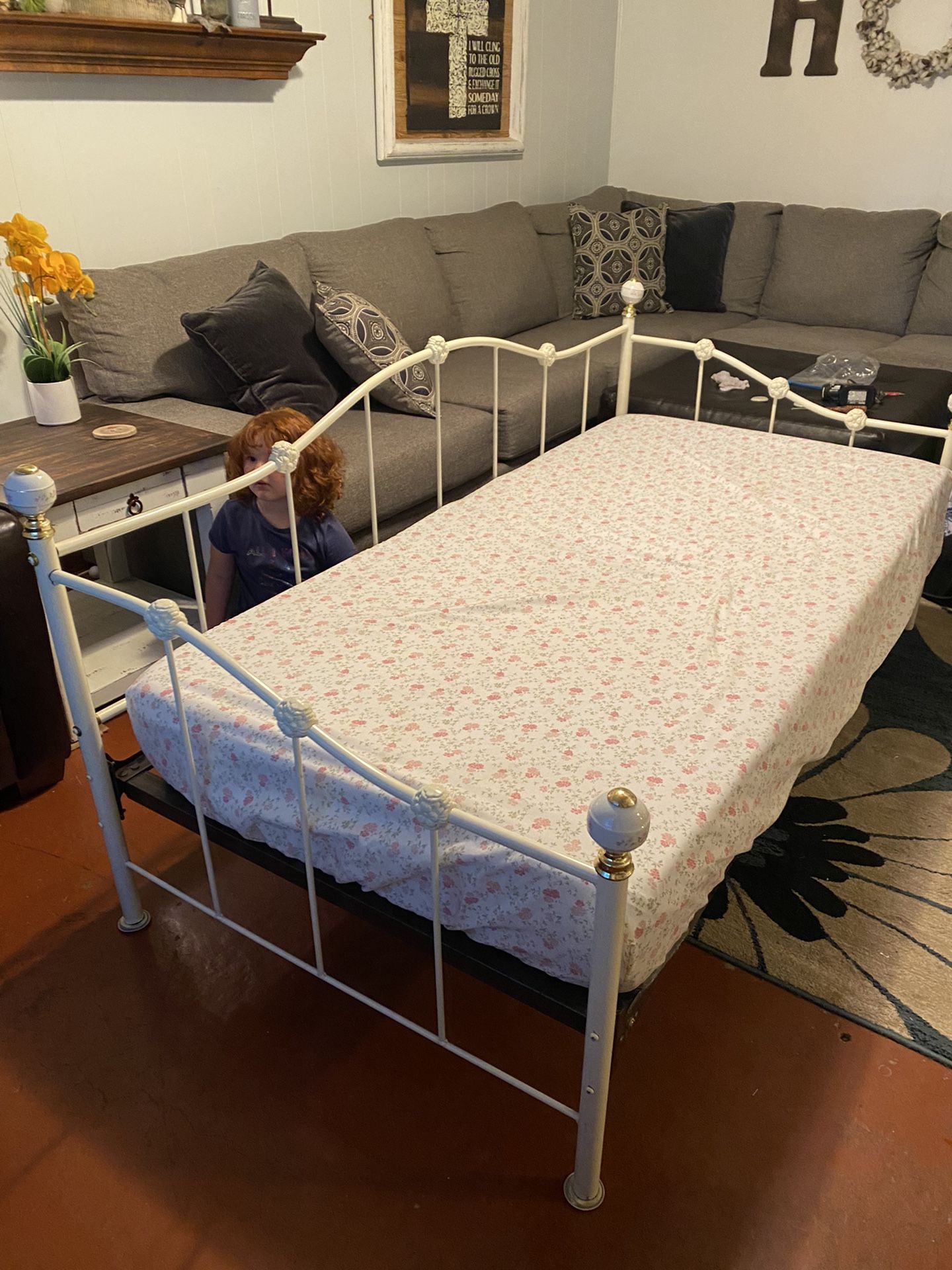 Nice Heavy Iron Bed