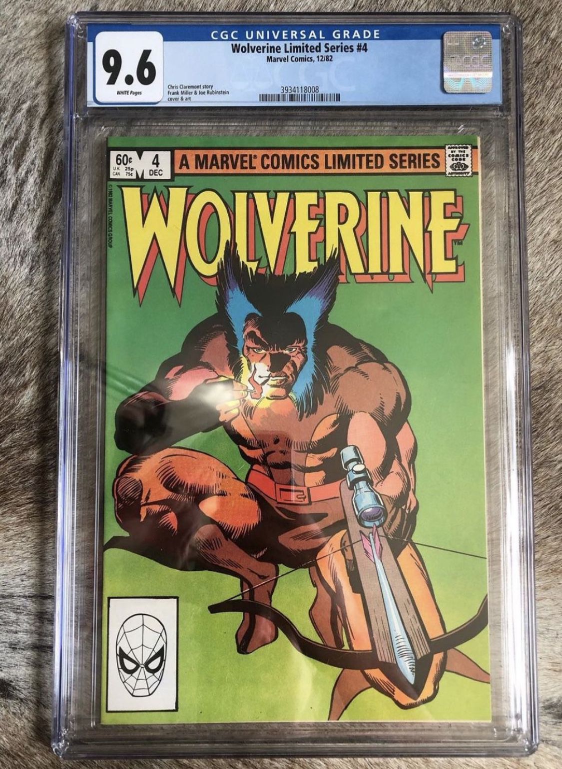 Wolverine Limited Series #4 CGC 9.6 WHITE PAGES Comic Book 