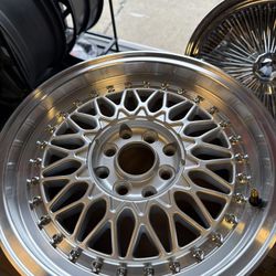 15x7 4x100 / 4x114.3 Silver Machine 