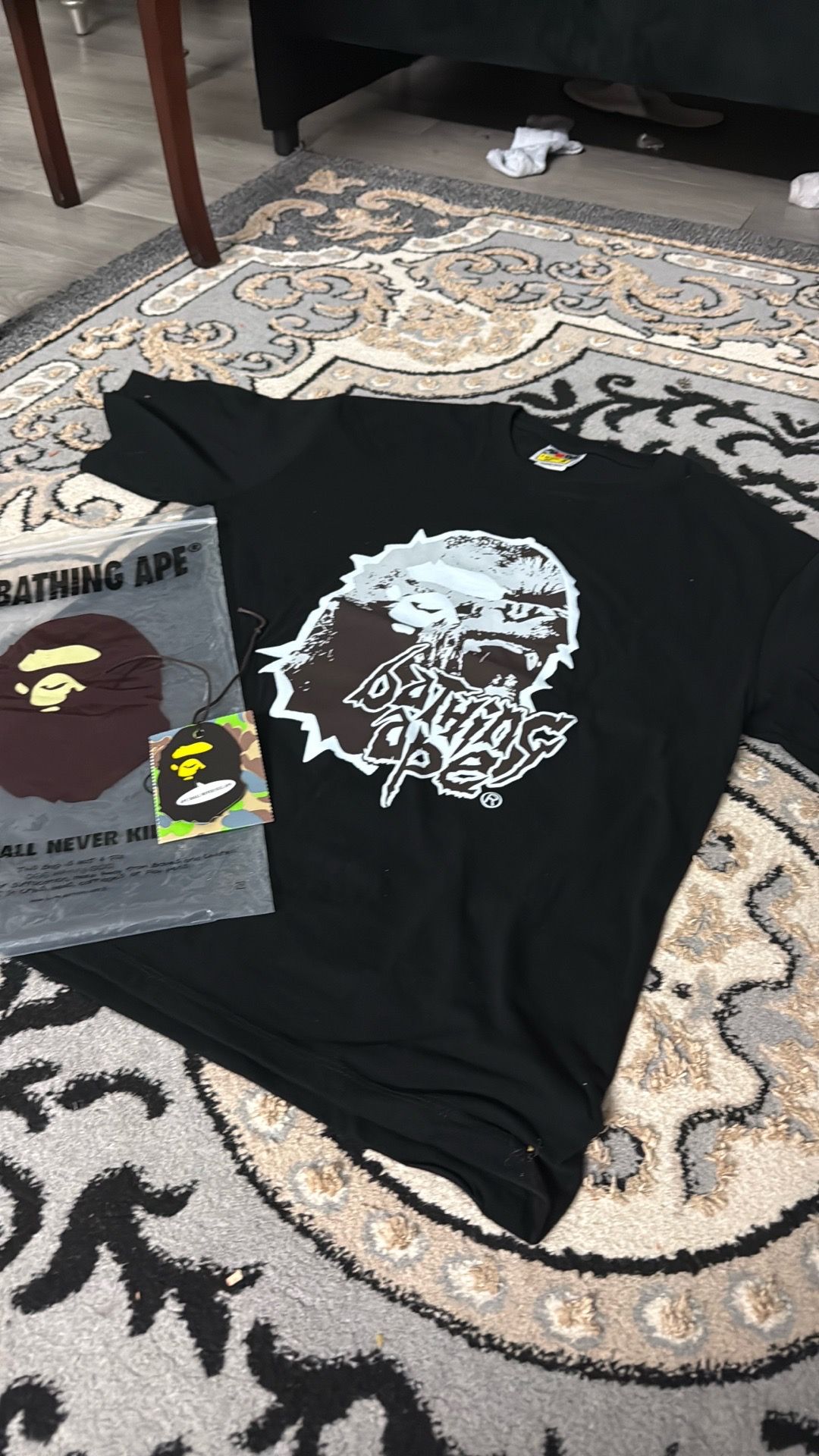 Bape t-shirt black and white