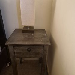 Two End Tables With Lamps Included