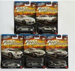 2026 Hot Wheels ~ Silver Series ~ Fast and Furious 25th Anniversary ~ Set of 5 🔥🔥🔥